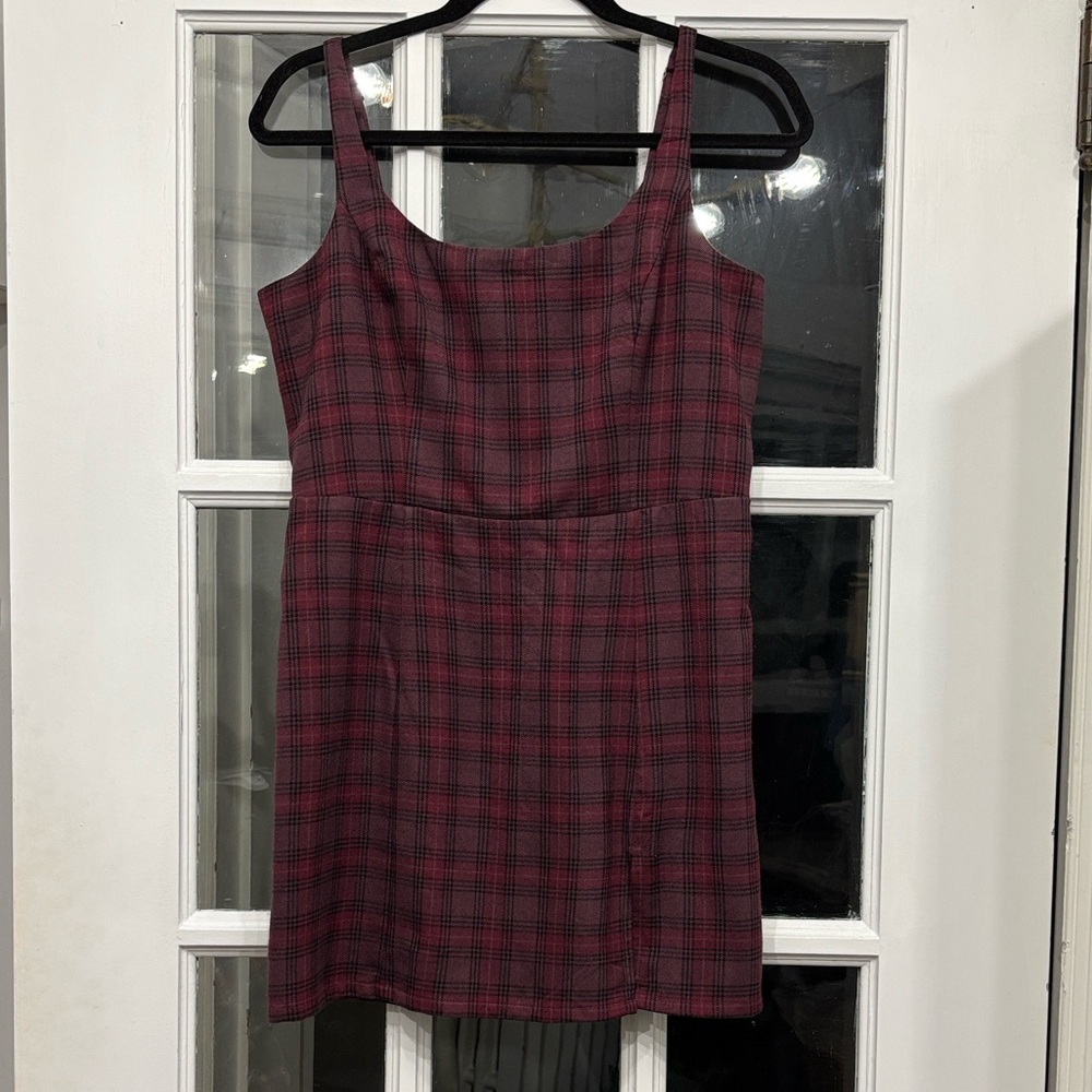 Aeropostale Short Plaid Jumper Dress Academia Schoolgirl Officecore Large